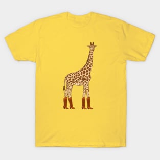 Jolene The Giraffe In Cowgirl Boots T-Shirt